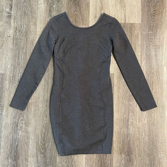 Athleta Illusion Long Sleeve Dress in Charcoal Heather Gray - Size: XXS - Picture 11 of 11